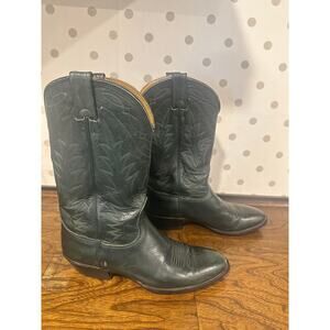 Vintage Nocona boots leather 11B green USA Cowboy western